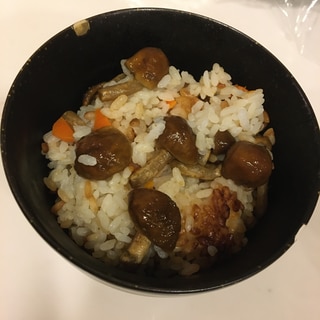 足長なめこの炊き込みご飯